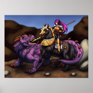 Poster Chevalier Vs Dragon