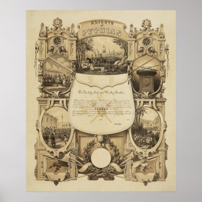 Poster Chevaliers de Pythias par James Fuller Queen (Devant)