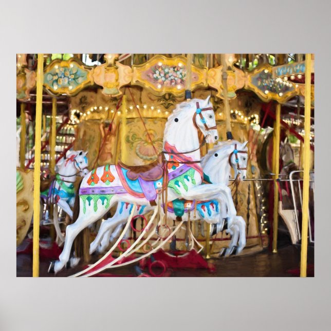 Poster Chevaux carnavals (Devant)