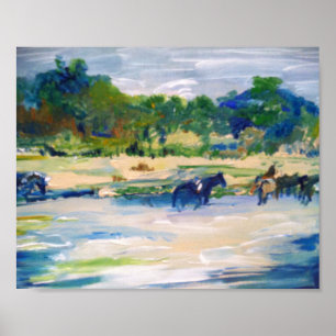 Poster Chevaux Chincoteague