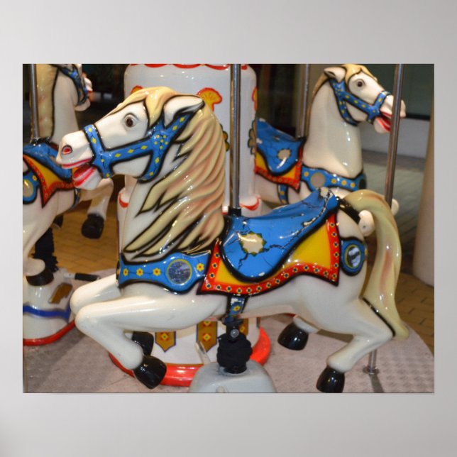 Poster Chevaux de carrousel pour enfants (Devant)