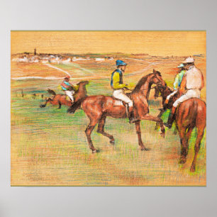 Poster Chevaux de course, célèbre peinture d'Edgar Degas