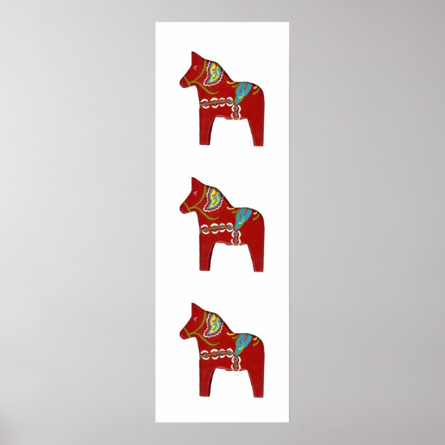 Poster Chevaux de dala à paroi étroite (Devant)