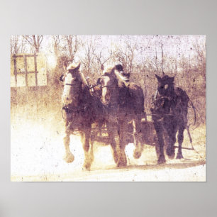 Poster Chevaux de travail