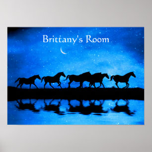 Poster Chevaux d'Imaginaire avec personnalisation