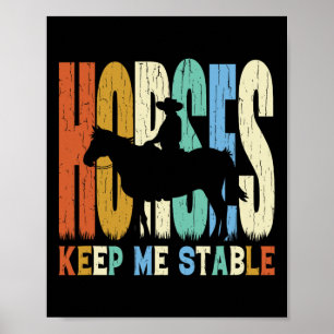 Poster Chevaux Gardez-Moi Stable Cheval Équitation Équita