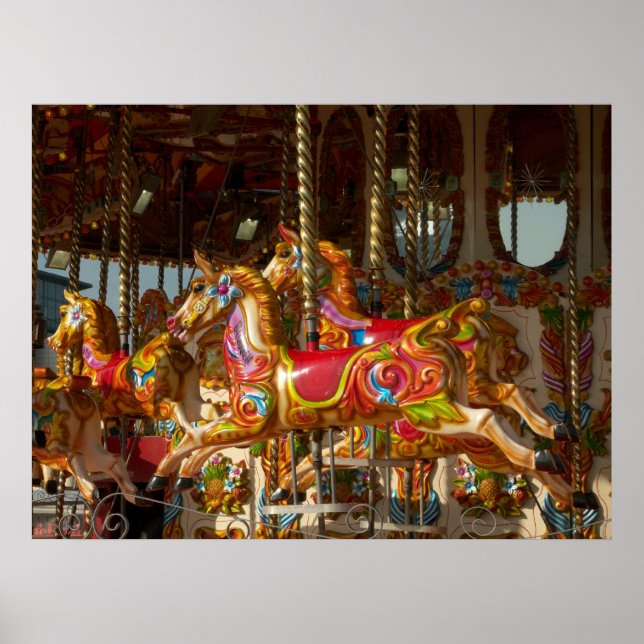 Poster Chevaux joyeux (Devant)