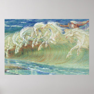 Poster Chevaux Neptune par Walter Crane