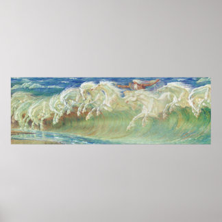 Poster Chevaux Neptune par Walter Crane