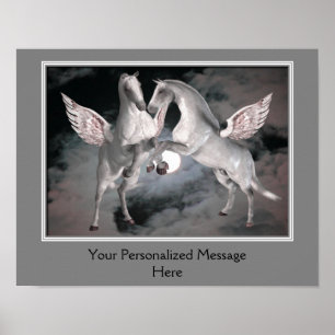 Poster Chevaux Pegasus Volant Créer Votre Propre