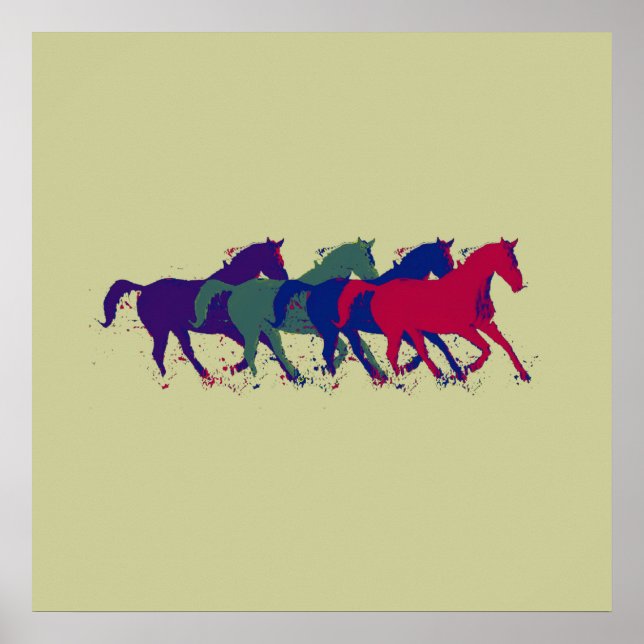 Poster Chevaux pour murs (Devant)