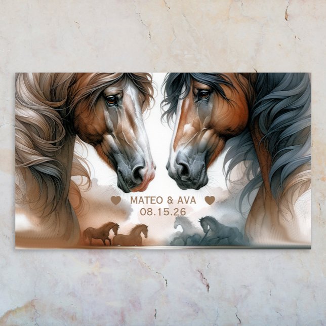 Poster Chevaux spéciaux Mariage Brown (Créateur téléchargé)