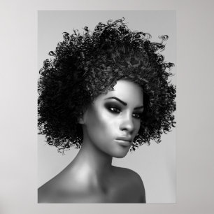 Poster Cheveux Afro