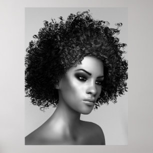 Poster Cheveux d'Afro