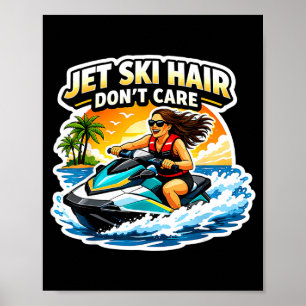 Poster Cheveux de jet ski on s'en fiche femmes femmes jet
