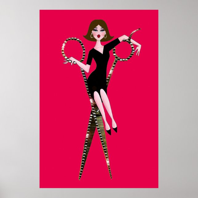 Poster "Cheveux Diva" /Avec Couleur Bckgr (Devant)