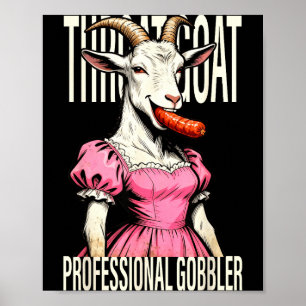 Poster Chèvre de gorge humour adulte Streetwear drôle Boo