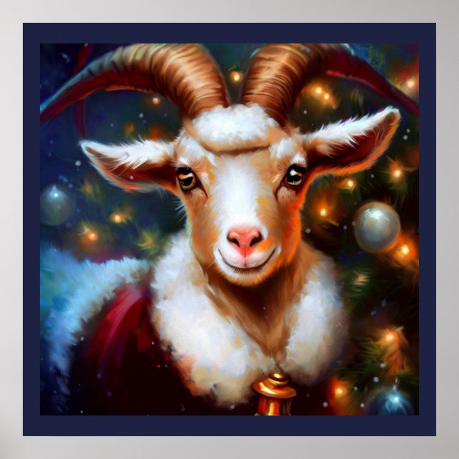 Poster Chèvre de Noël 4 (Devant)