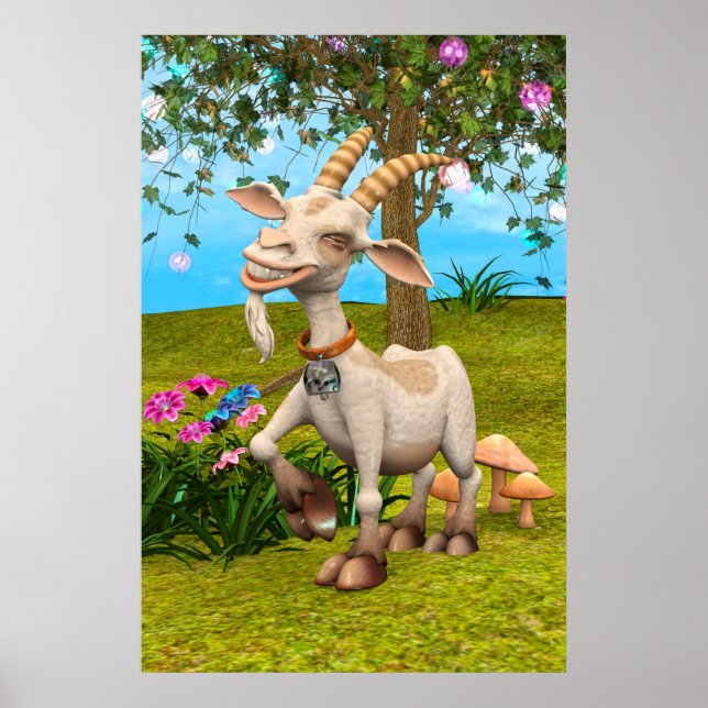 Poster Chèvre Joyeuse (Devant)