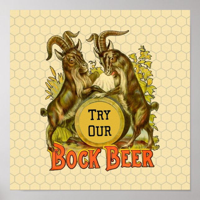 Poster Chèvres Bock Bière Publicité (Devant)