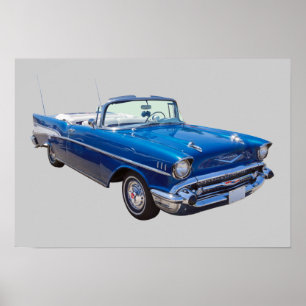 Poster Chevrolet Bel Air 1957 Convertible à 2 portes