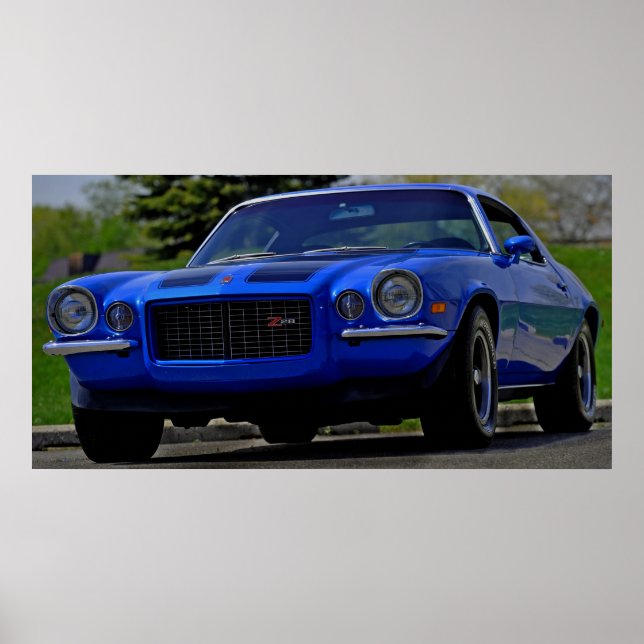 Poster Chevrolet Camaro RS 1972 (Devant)