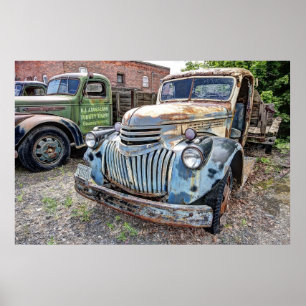 POSTER CHEVROLET CAMION PLAT 1946