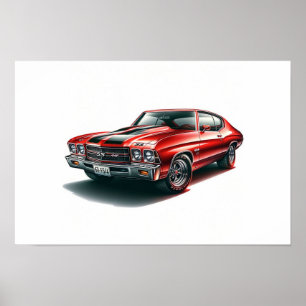 Poster Chevrolet Chevelle SS Red