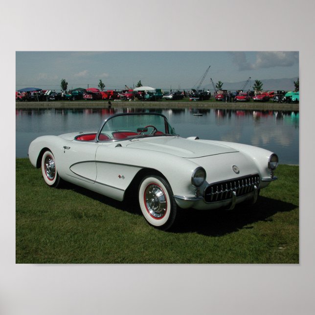Poster Chevrolet Corvette 1957 (Devant)