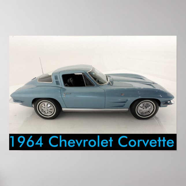 Poster Chevrolet Corvette 1964 (Devant)