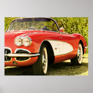 Poster Chevrolet Corvette c1-1958