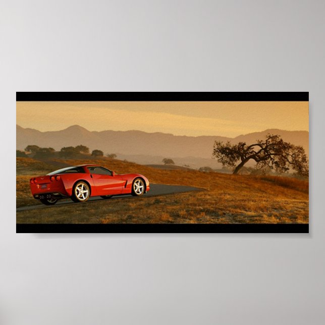 Poster Chevrolet Corvette C6 (Devant)