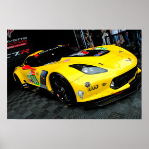 Poster Chevrolet Corvette C7.R Vue frontale