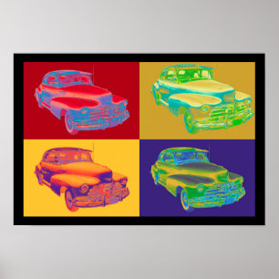 Poster Chevrolet Fleetmaster 1948 Antique Voiture Pop Art