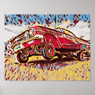 Poster Chevrolet Impala Low Rider 1960 Chevrolet Art Chev