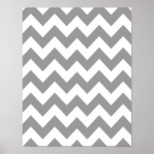 Poster Chevron audacieux gris