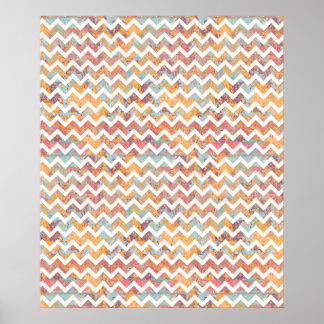 Poster Chevron brillant avec Grunge Texture Artiste