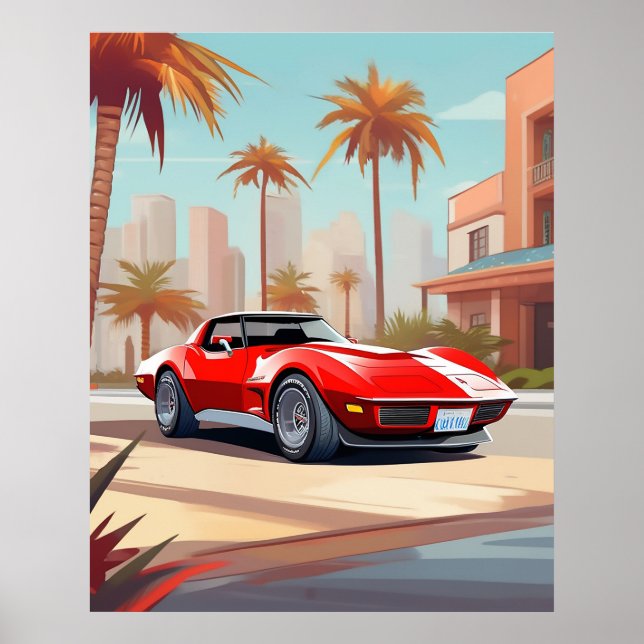 Poster Chevy Corvette (Devant)