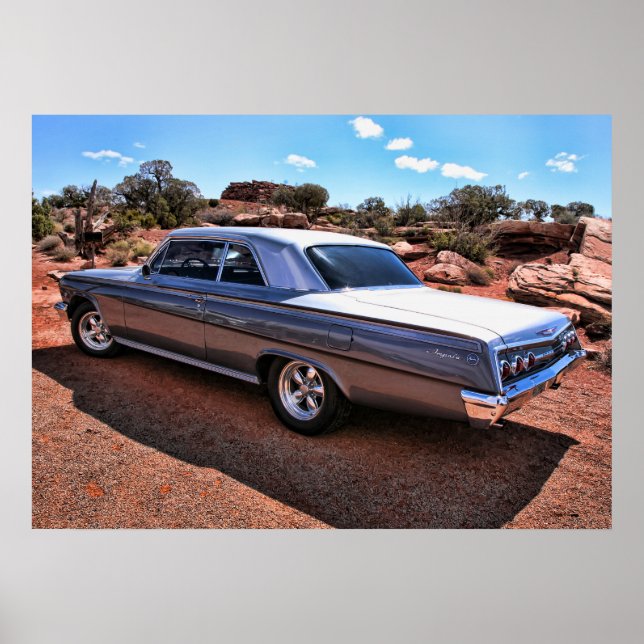 Poster Chevy Impala classique voiture musculaire américai (Devant)