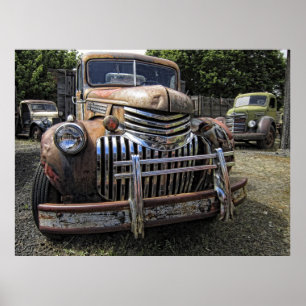 Poster CHEVY TRUCK c. 1946