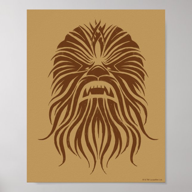 Poster Chewbacca | Tribal Brown (Devant)