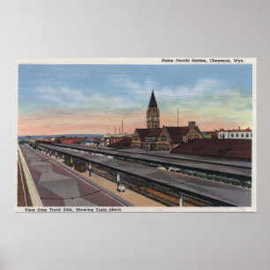 Poster Cheyenne, WY - gare ferroviaire Union Pacific