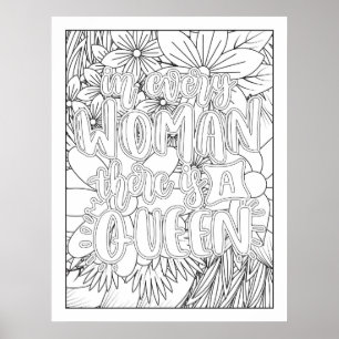 Poster Chez Chaque Femme, C'Est Une Couleur Reine Qui Est