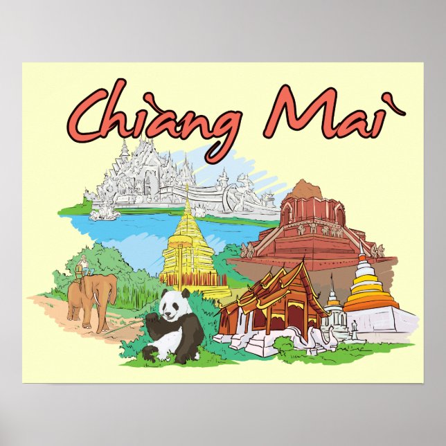 Poster Chiang Mai, Thaïlande (Devant)