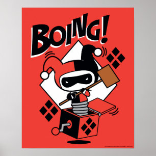 Poster Chibi Harley-Quinn-In-A-Box Avec Marteau