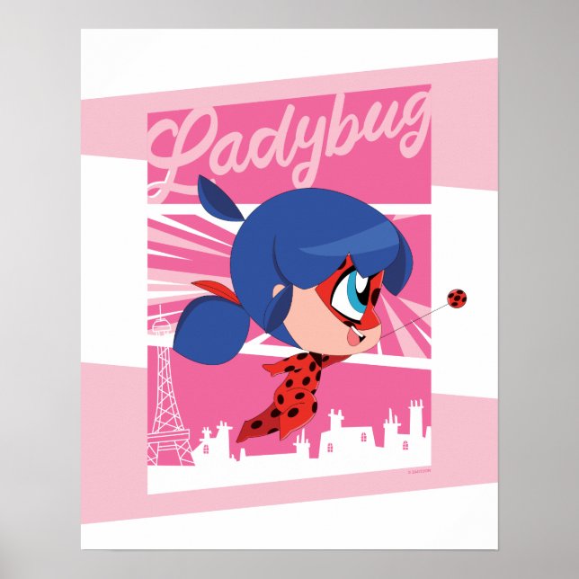 Poster Chibi Ladybug à Paris (Devant)