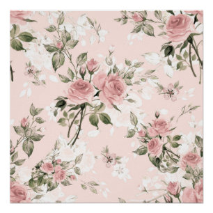 Poster Chic chic, français chic, vintage, floral, rustiqu