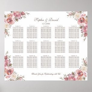Poster Chic Crest Peach Peonies Pink Seonies Graphique de