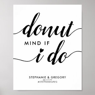 Poster Chic Donut Mind Si Je Fais Coeur Script Mariage Fa