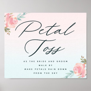 Poster Chic French Garden Petal Toss Mariage Sendoff Send